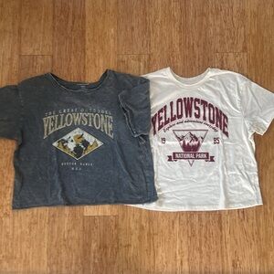 YellowStone Cropped TShirt Set